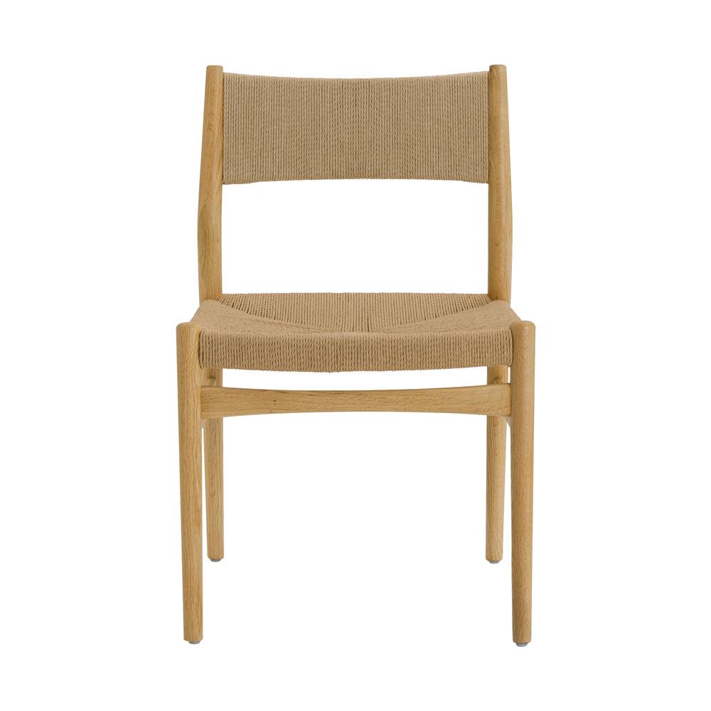 Armen Living - Erie Woven Paper Cord and Oak Wood Dining Chairs - (Set of 2) - LCERSINAT veiw 3