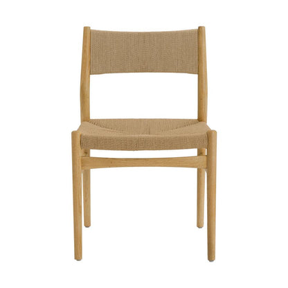 Armen Living - Erie Woven Paper Cord and Oak Wood Dining Chairs - (Set of 2) - LCERSINAT veiw 3