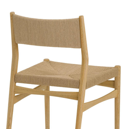Armen Living - Erie Woven Paper Cord and Oak Wood Dining Chairs - (Set of 2) - LCERSINAT veiw 5