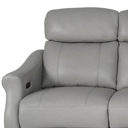 Armen Living - Felicity 84in Zero Gravity Power Reclining Sofa in Silver Leather - LCFE3LSI veiw 5