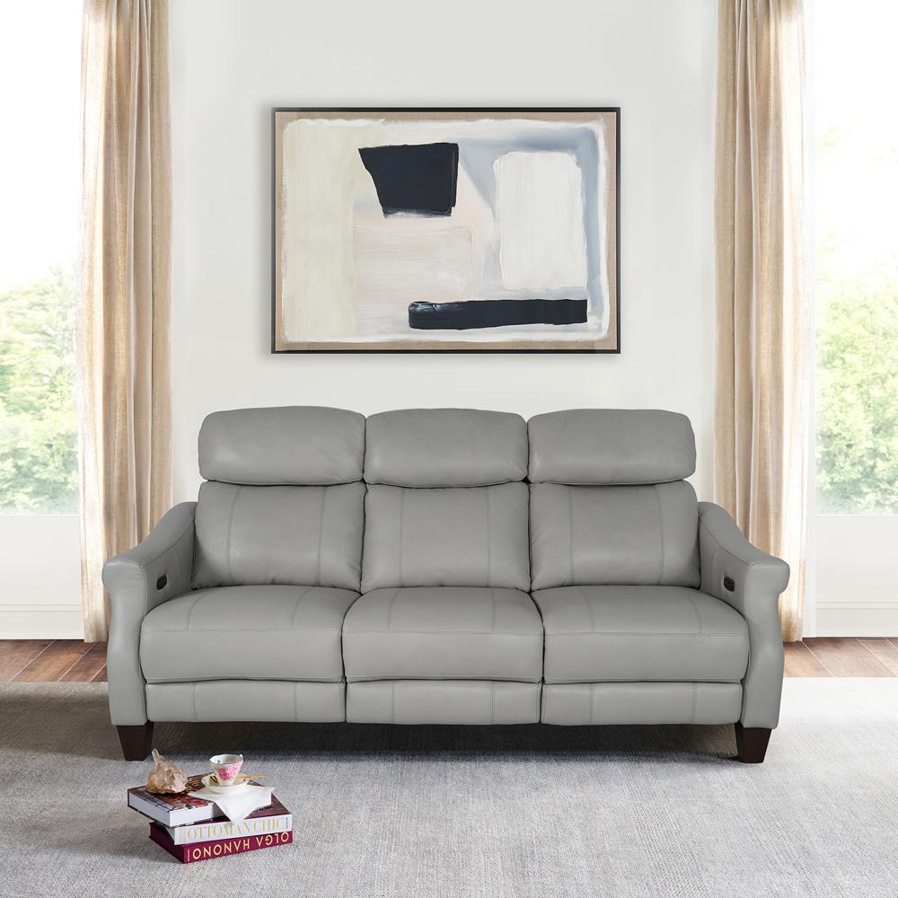 Armen Living - Felicity 84in Zero Gravity Power Reclining Sofa in Silver Leather - LCFE3LSI veiw 7