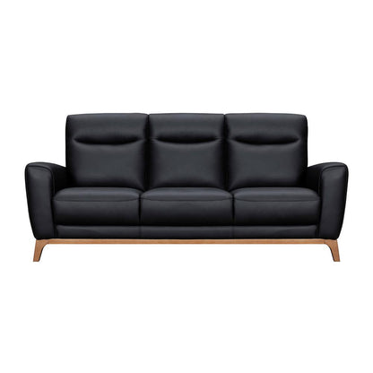Armen Living - Greyson 83in Black Leather Sofa - LCGY3BLK veiw 1