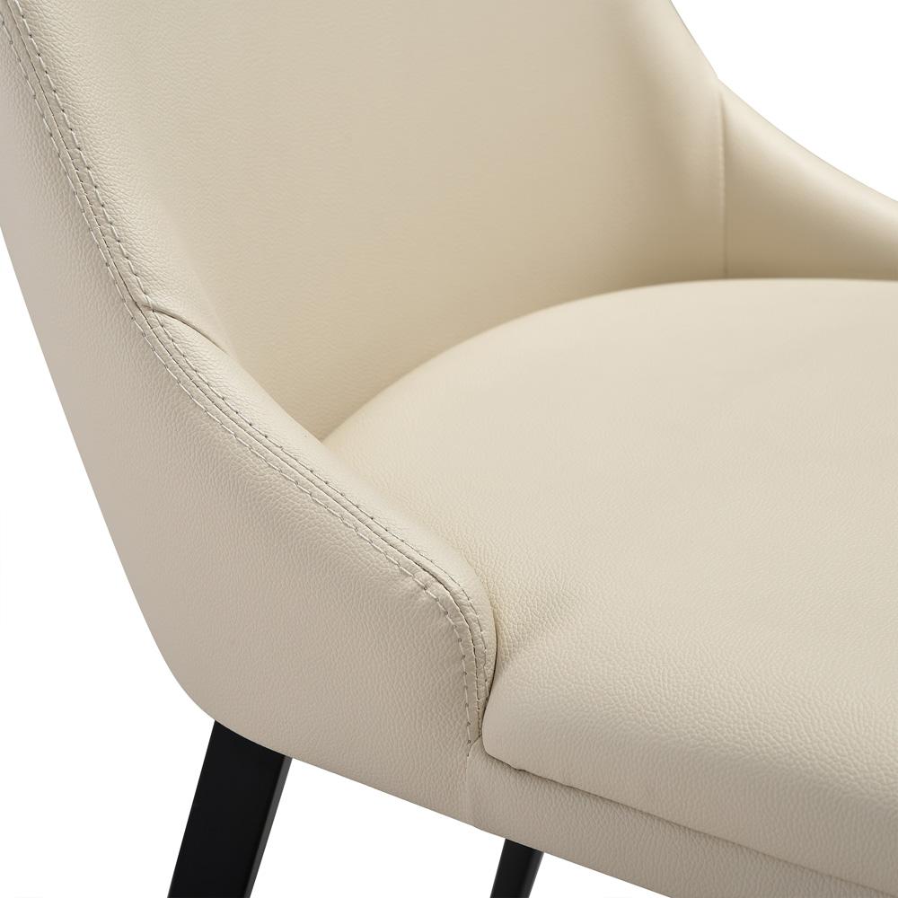 Armen Living - Knox Genesis 5 Piece Dining Set with Stone Top and Beige Faux Leather Chairs - SETKNGE5BB veiw 5