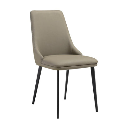 Armen Living - Knox Genesis 7 Piece Dining Set with Stone Top and Taupe Gray Faux Leather Chairs - SETKNGE7TG veiw 2