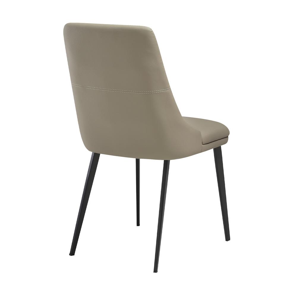 Armen Living - Knox Genesis 7 Piece Dining Set with Stone Top and Taupe Gray Faux Leather Chairs - SETKNGE7TG veiw 3