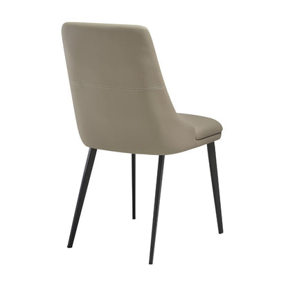 Armen Living - Knox Genesis 7 Piece Dining Set with Stone Top and Taupe Gray Faux Leather Chairs - SETKNGE7TG veiw 3