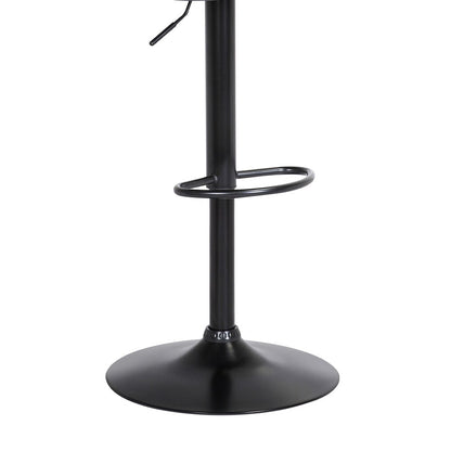 Armen Living - Lydia Adjustable Walnut Wood Bar Stool in Cream Faux Leather with Black Metal - LCLYBAWACR veiw 5