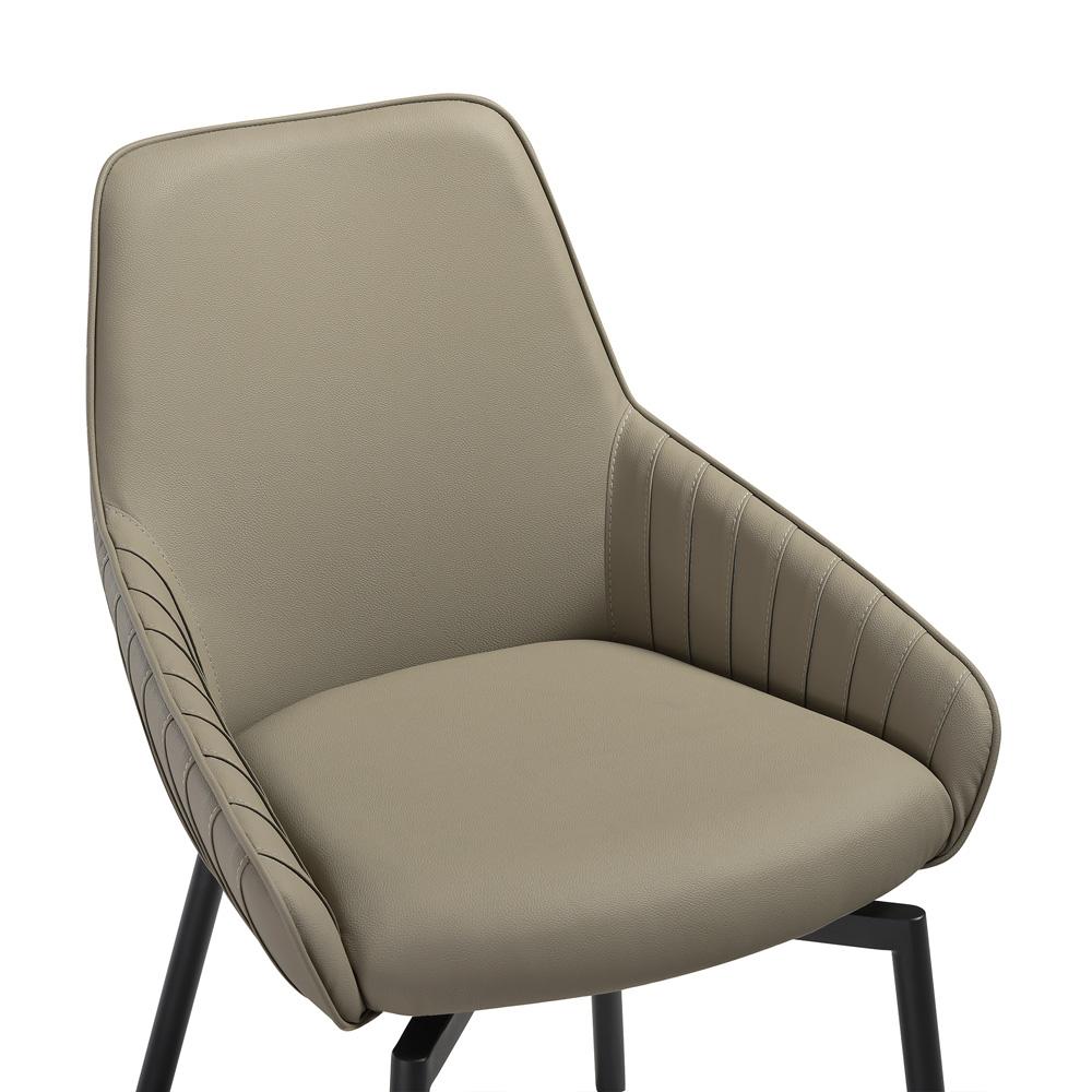 Armen Living - Milena Shilo 5 Piece Extendable Dining Set with Taupe Gray Faux Leather Chairs - SETMISH5TG veiw 5