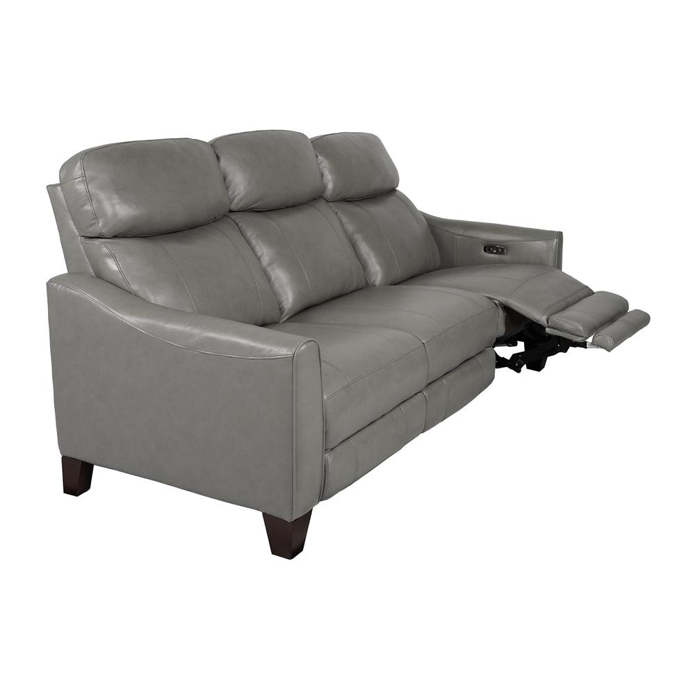 Armen Living - Milos 83in Zero Gravity Power Reclining Sofa in Light Gray Leather - LCML3LGRY veiw 3