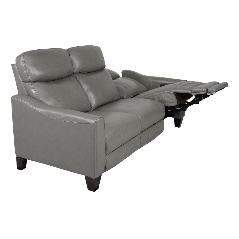 Armen Living - Milos 83in Zero Gravity Power Reclining Sofa in Light Gray Leather - LCML3LGRY veiw 4