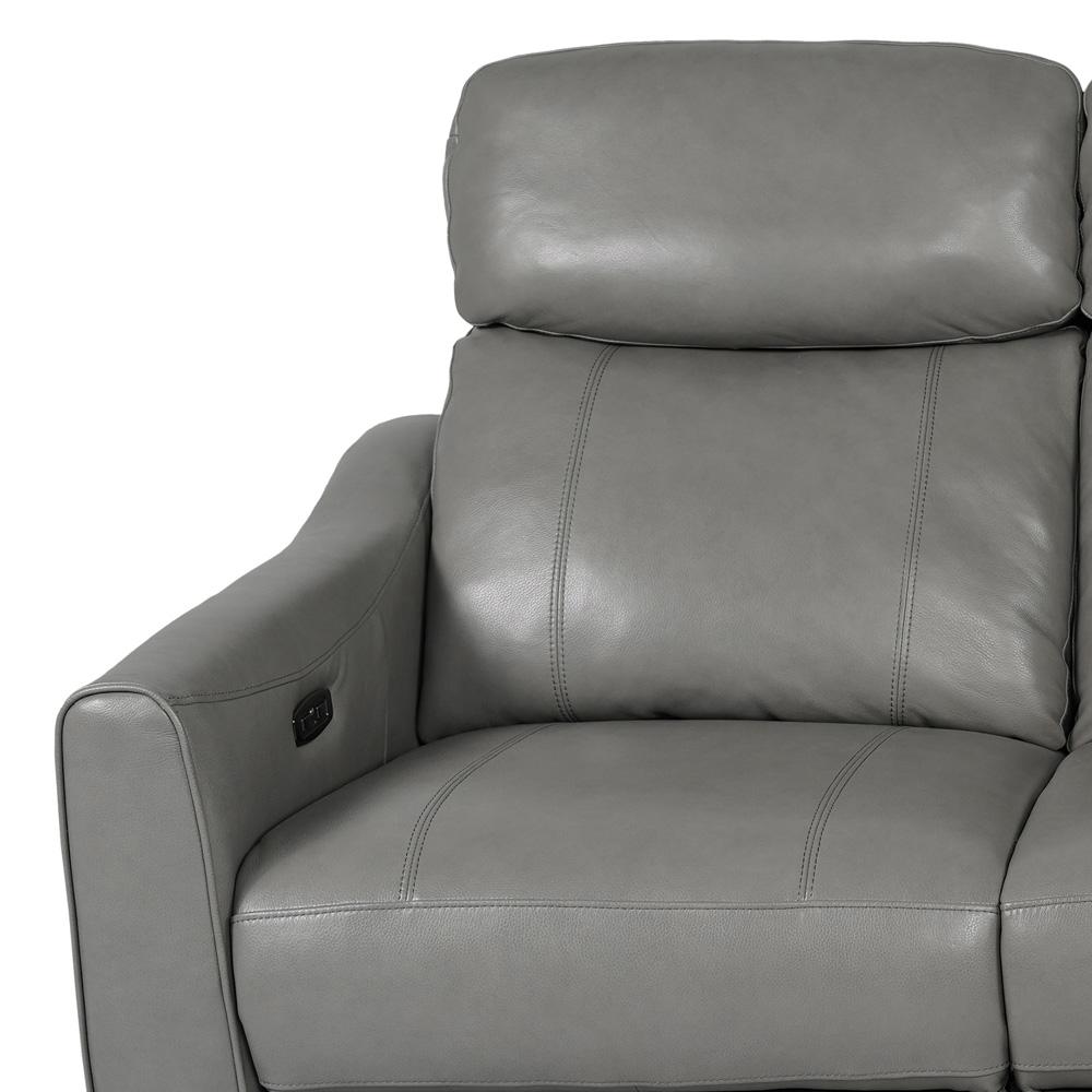 Armen Living - Milos 83in Zero Gravity Power Reclining Sofa in Light Gray Leather - LCML3LGRY veiw 5