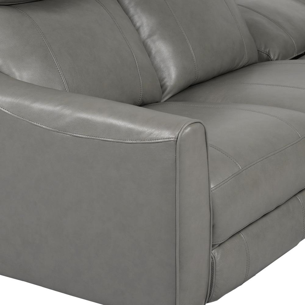 Armen Living - Milos 83in Zero Gravity Power Reclining Sofa in Light Gray Leather - LCML3LGRY veiw 6