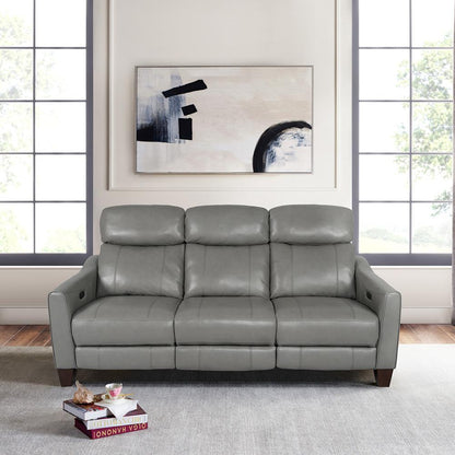 Armen Living - Milos 83in Zero Gravity Power Reclining Sofa in Light Gray Leather - LCML3LGRY veiw 7