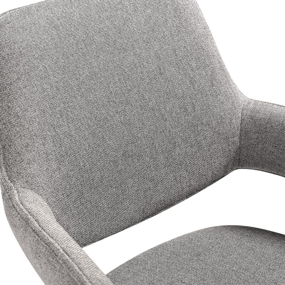 Armen Living - Penny Swivel Upholstered Dining Chair in Gray Fabric with Black Metal Legs - (Set of 2) - LCPESIGRYBLK veiw 6