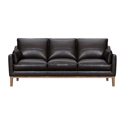 Armen Living - Pompeii 87in Dark Brown Leather Sofa - LCPI3BRN veiw 1