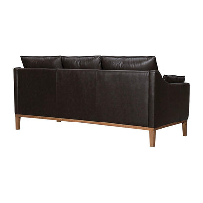 Armen Living - Pompeii 87in Dark Brown Leather Sofa - LCPI3BRN veiw 3