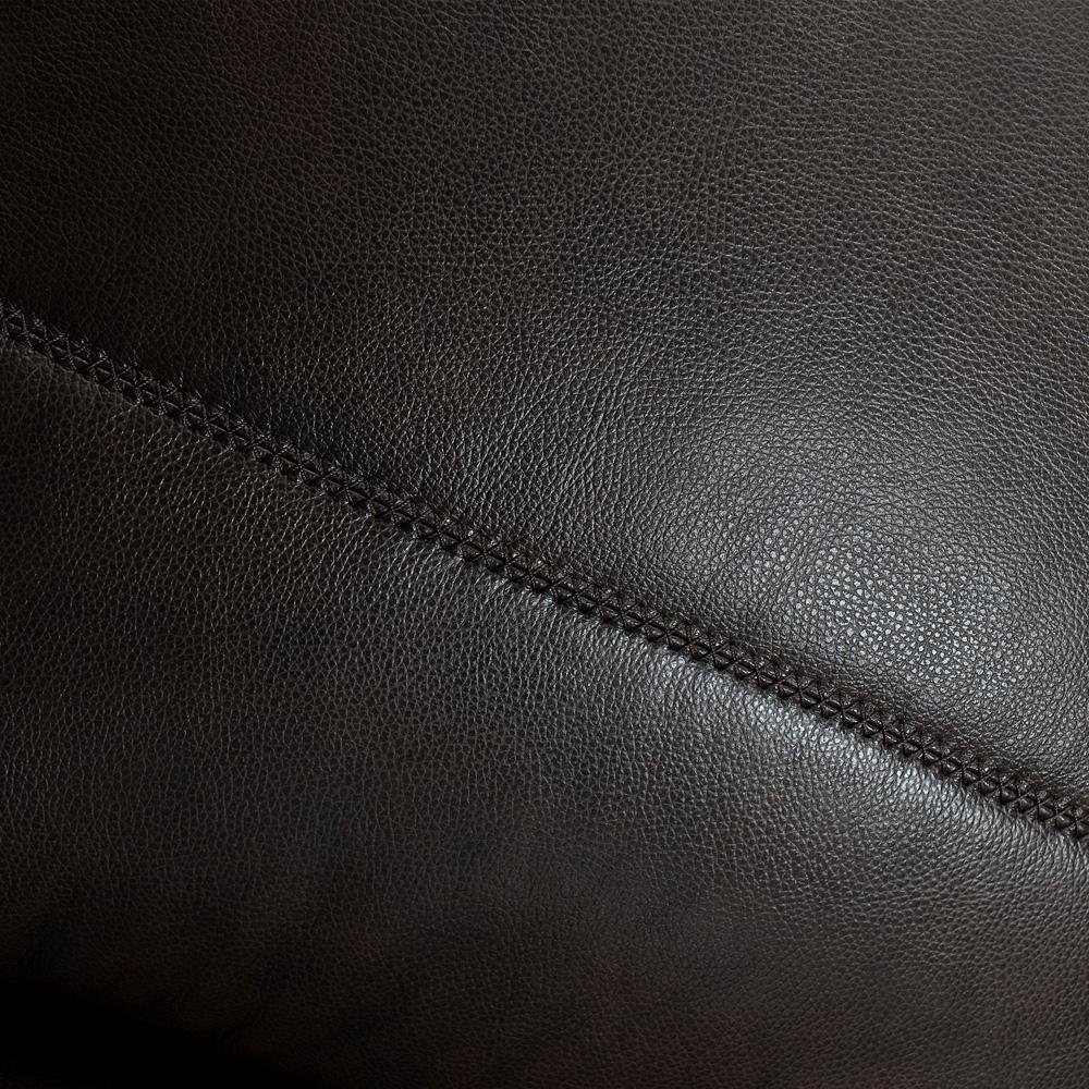 Armen Living - Pompeii 87in Dark Brown Leather Sofa - LCPI3BRN veiw 5