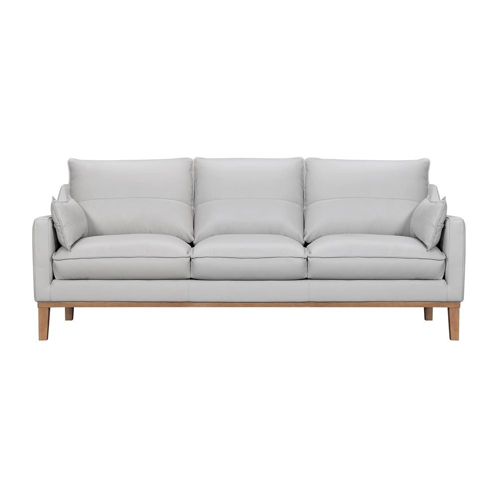 Armen Living - Pompeii 87in Dove Gray Leather Sofa - LCPI3DVGRY veiw 1