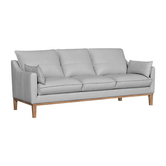 Armen Living - Pompeii 87in Dove Gray Leather Sofa - LCPI3DVGRY veiw 2