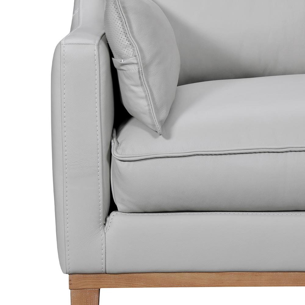 Armen Living - Pompeii 87in Dove Gray Leather Sofa - LCPI3DVGRY veiw 4