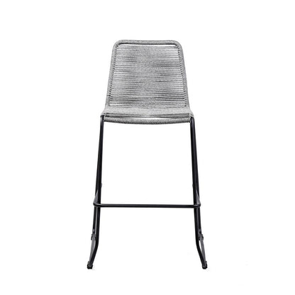 Armen Living - Shasta 26in Outdoor Metal and Gray Rope Stackable Barstool - (Set of 2) - LCSTBABLGRY26 veiw 2