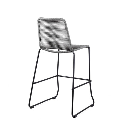 Armen Living - Shasta 26in Outdoor Metal and Gray Rope Stackable Barstool - (Set of 2) - LCSTBABLGRY26 veiw 3