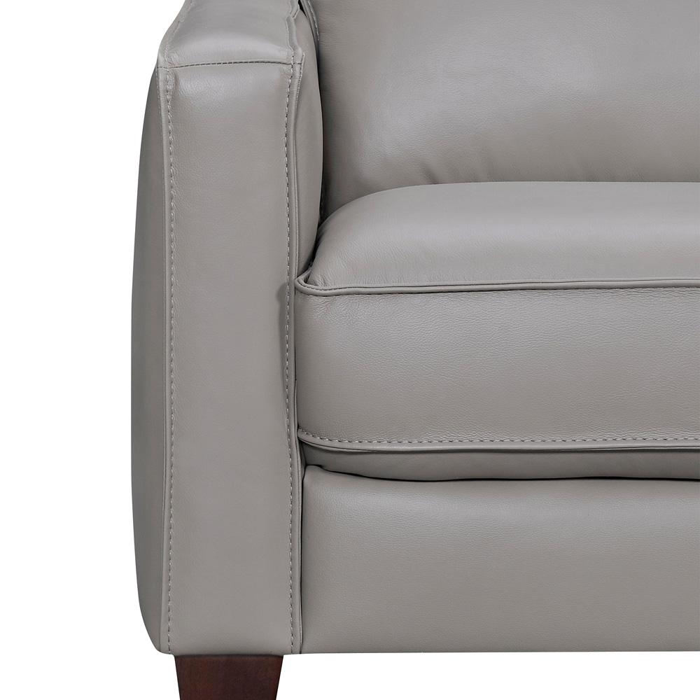 Armen Living - Summit 3 Piece Greige Leather Sectional Sofa - LCSUSEGRG veiw 4