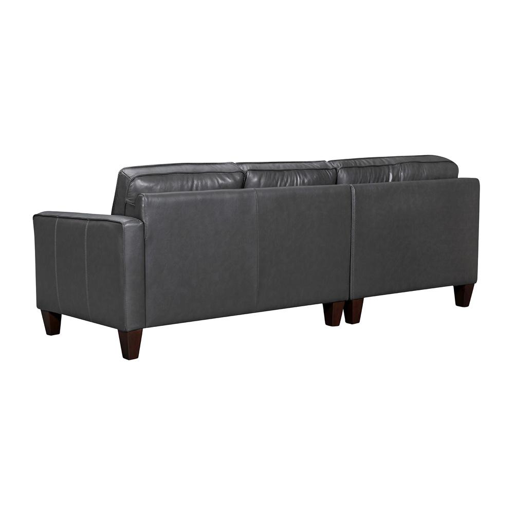 Armen Living - Summit 3 Piece Pewter Leather Sectional Sofa - LCSUSEPW veiw 3