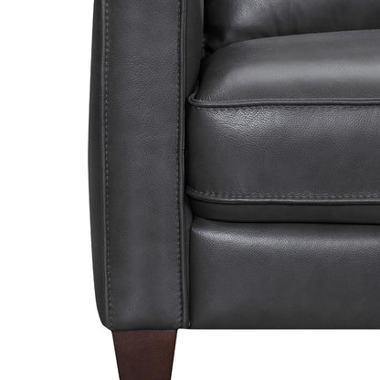 Armen Living - Summit 3 Piece Pewter Leather Sectional Sofa - LCSUSEPW veiw 4