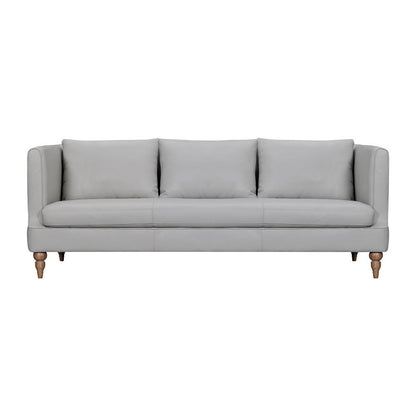 Armen Living - Vincenza 85in Dove Gray Leather Sofa - LCVZ3DVGRY veiw 1