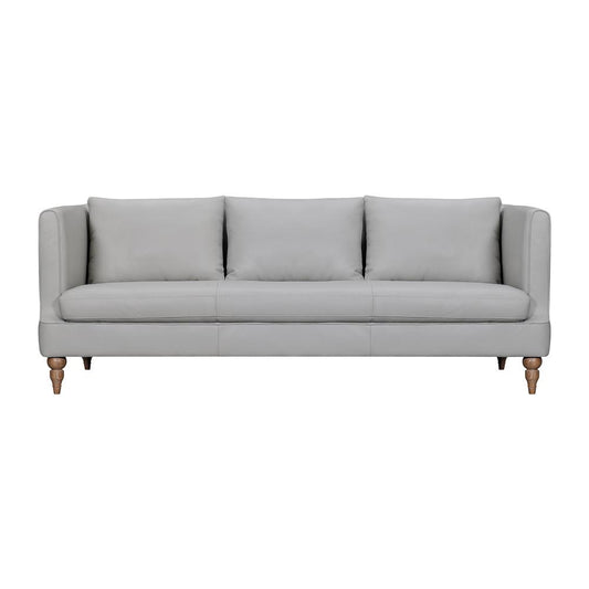 Armen Living - Vincenza 85in Dove Gray Leather Sofa - LCVZ3DVGRY veiw 1