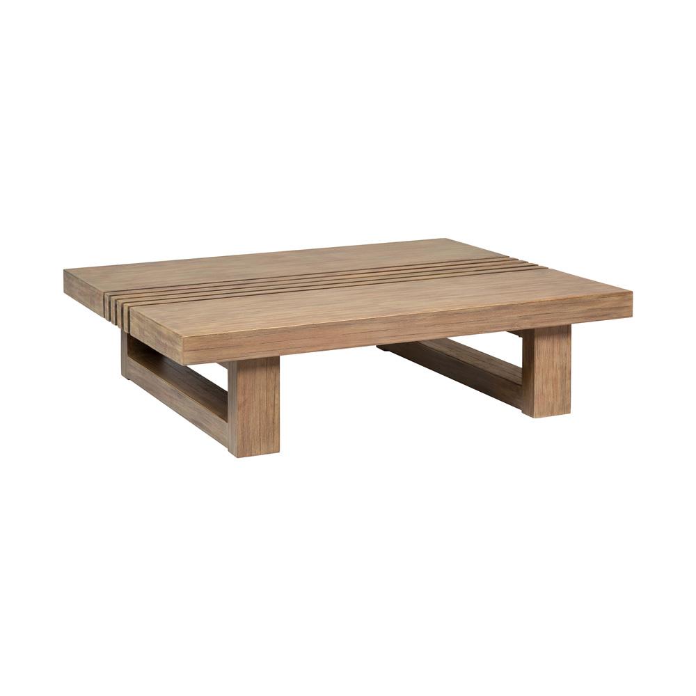 Armen Living - Vivid Outdoor Patio Coffee Table in Light Eucalyptus Wood - LCVICOEUC veiw 1