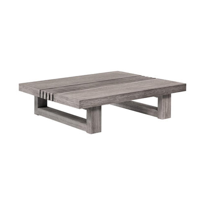 Armen Living - Vivid Outdoor Patio Coffee Table in Gray Eucalyptus Wood - LCVICOGRYEUC veiw 1