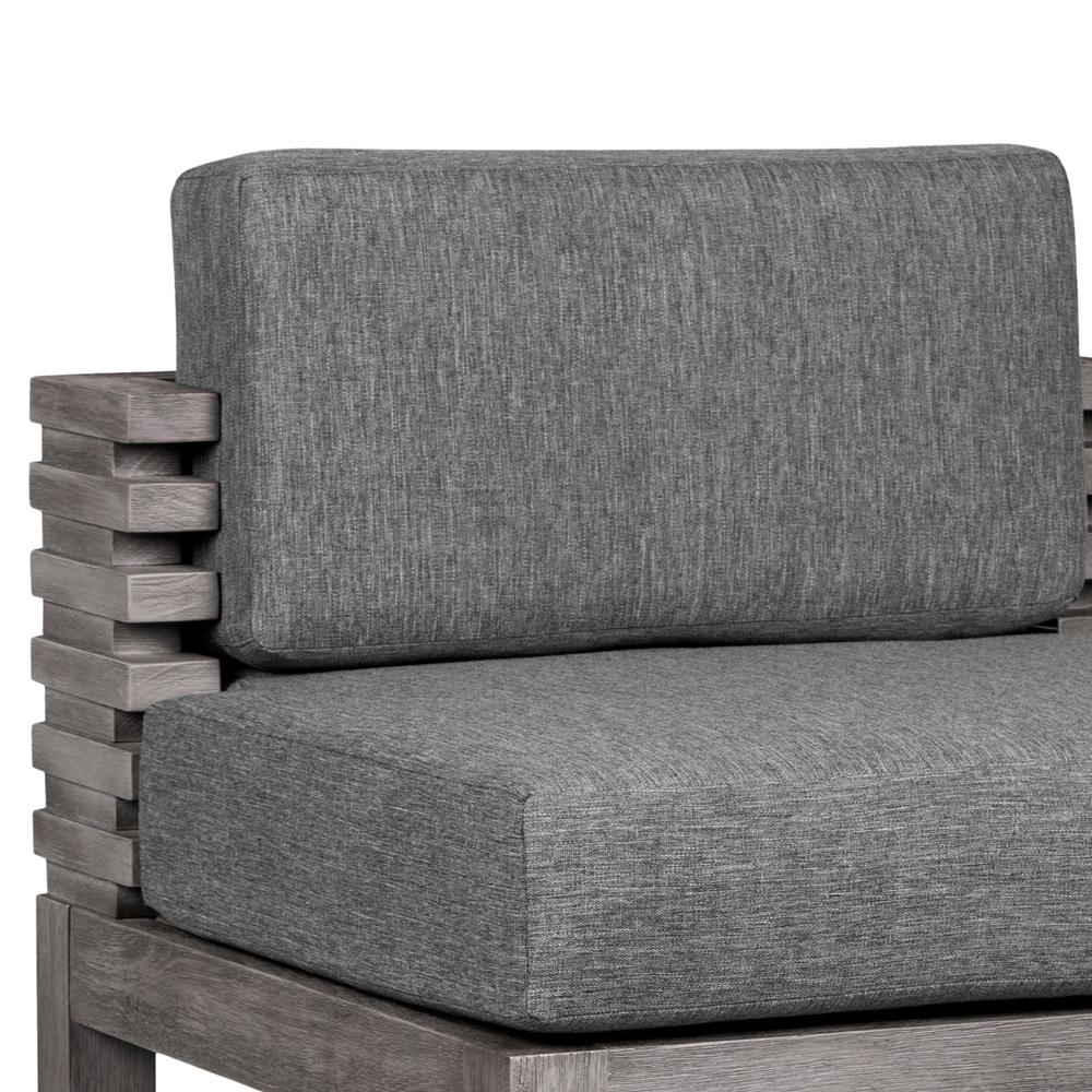Armen Living - Vivid Outdoor Patio Counter Stool in Gray Eucalyptus Wood with Gray Olefin Cushions - LCVIBAEUCGRY26 veiw 5