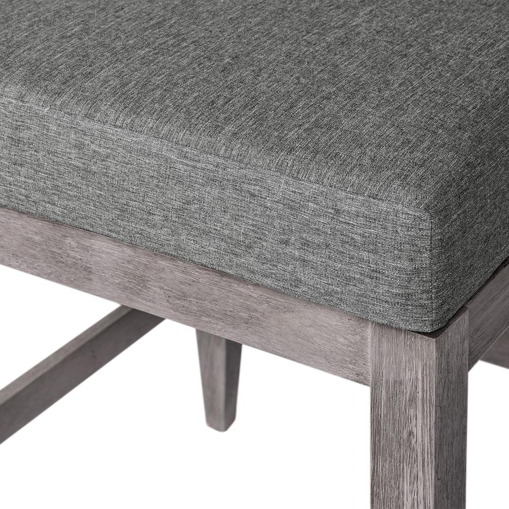 Armen Living - Vivid Outdoor Patio Counter Stool in Gray Eucalyptus Wood with Gray Olefin Cushions - LCVIBAEUCGRY26 veiw 6