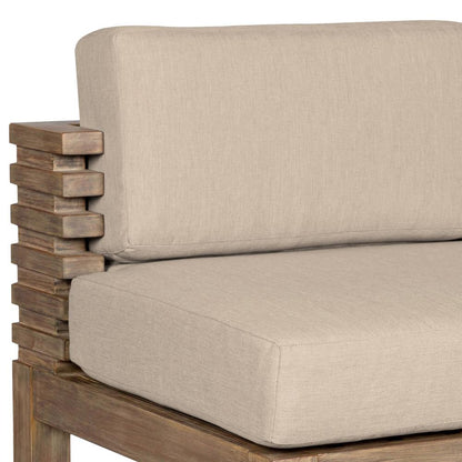 Armen Living - Vivid Outdoor Patio Counter Stool in Light Eucalyptus Wood with Taupe Olefin Cushions - LCVIBAEUCTP26 veiw 5