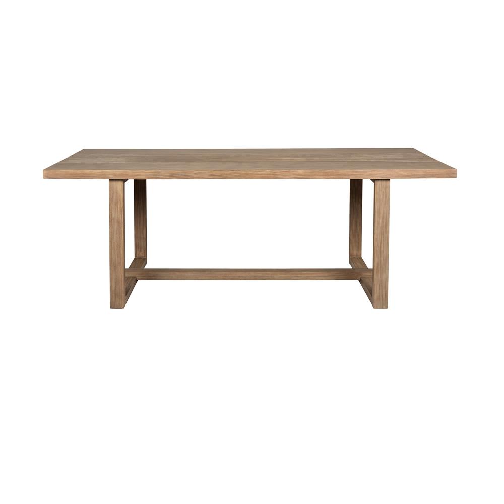 Armen Living - Vivid Outdoor Patio Dining Table in Light Eucalyptus Wood - LCVIDIEUC veiw 2