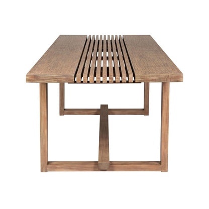 Armen Living - Vivid Outdoor Patio Dining Table in Light Eucalyptus Wood - LCVIDIEUC veiw 3