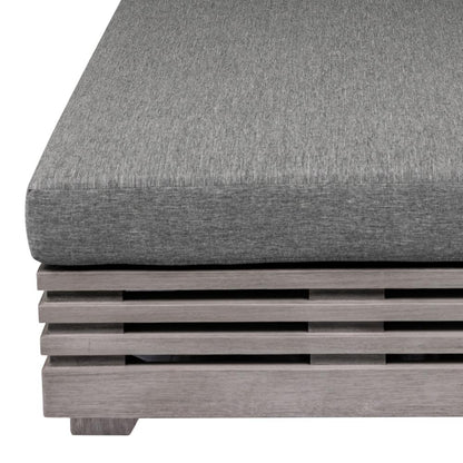 Armen Living - Vivid Outdoor Patio Chaise Lounge Chair in Gray Eucalyptus Wood with Gray Olefin Cushions - LCVILOEUCGRY veiw 6