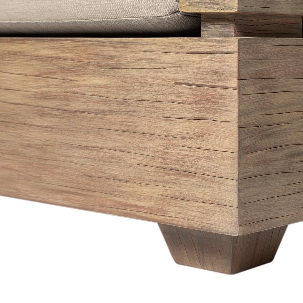 Armen Living - Vivid Outdoor Patio Sofa in Light Eucalyptus Wood with Taupe Olefin Cushions - LCVISOEUCTP veiw 6