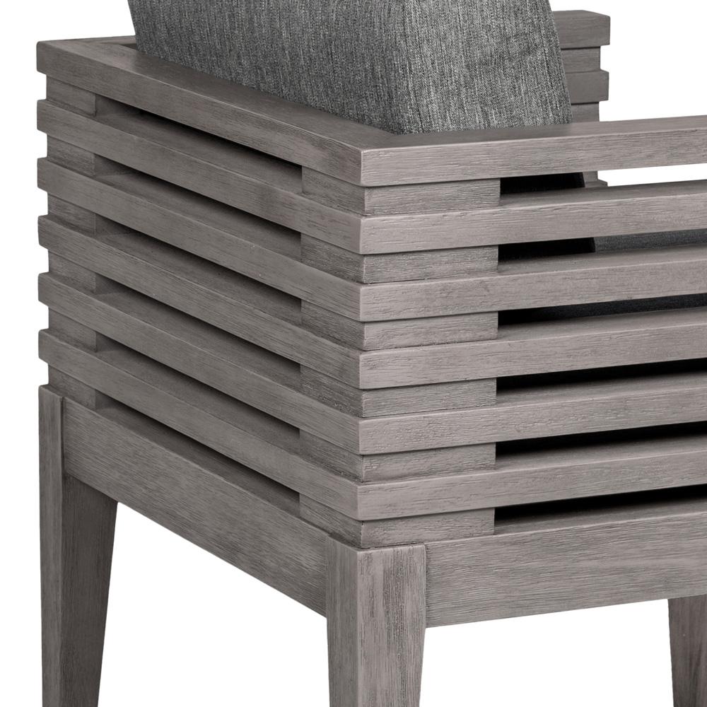 Armen Living - Vivid Outdoor Patio 7 Piece Dining Set in Gray Eucalyptus Wood with Gray Olefin Cushions - SETVIDI7GRY veiw 5