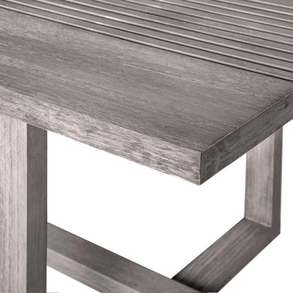 Armen Living - Vivid Outdoor Patio 7 Piece Dining Set in Gray Eucalyptus Wood with Gray Olefin Cushions - SETVIDI7GRY veiw 6