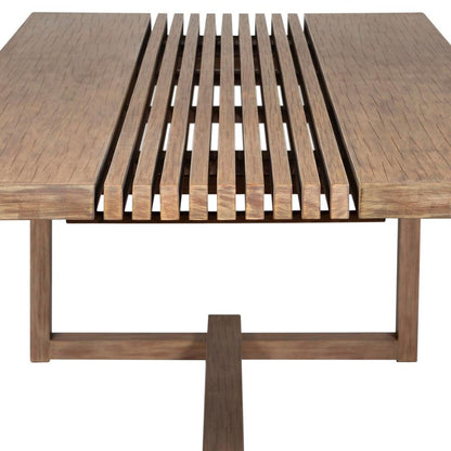Armen Living - Vivid Outdoor Patio 7 Piece Dining Set in Light Eucalyptus Wood with Taupe Olefin Cushions - SETVIDI7EUCTP veiw 6