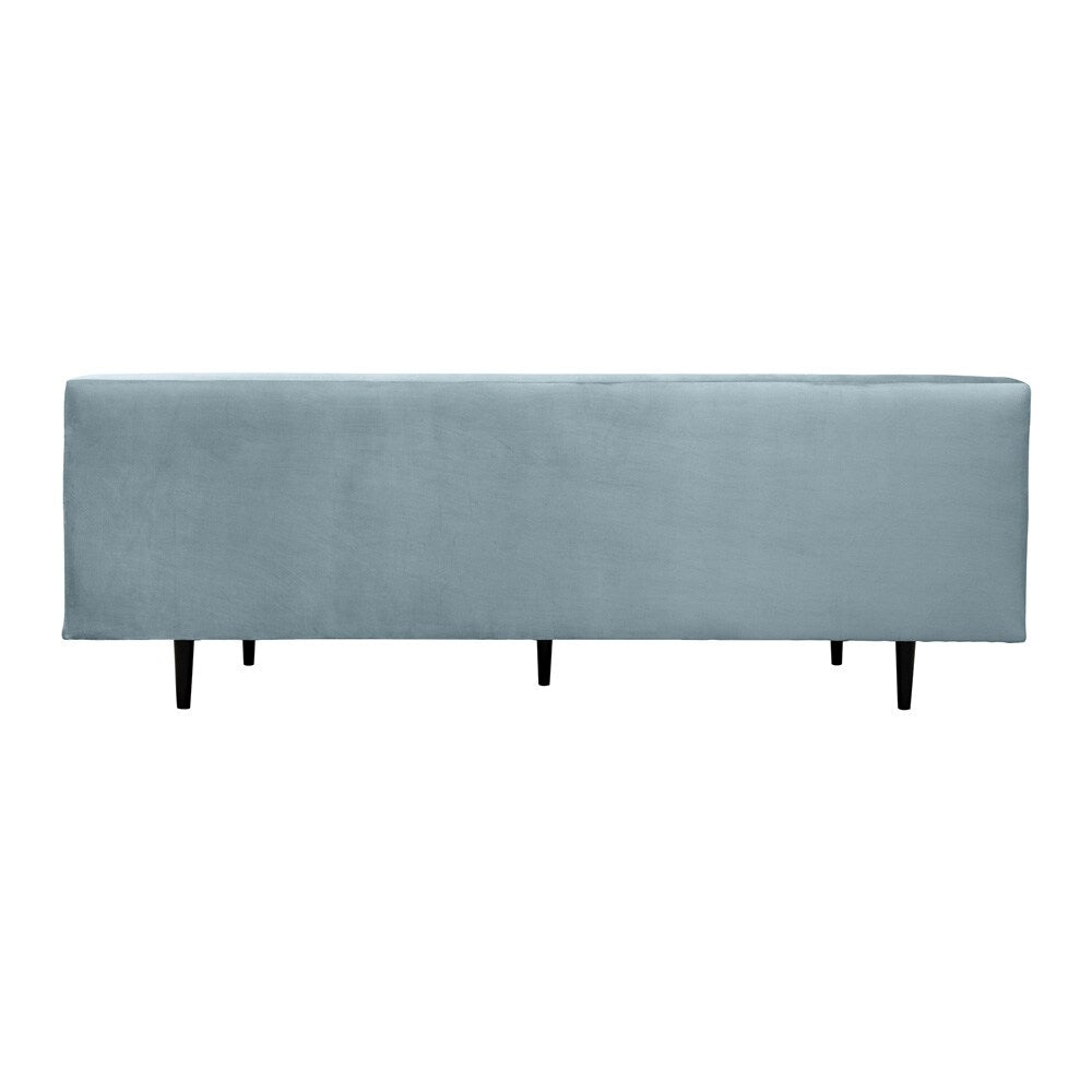 Armen Living - Annabelle 80in Bluestone Velvet Sofa with Black Wood Legs - LCANSOBLU veiw 4