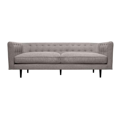 Armen Living - Annabelle 80in Gray Fabric Sofa with Black Wood Legs - LCANSOGRY veiw 1