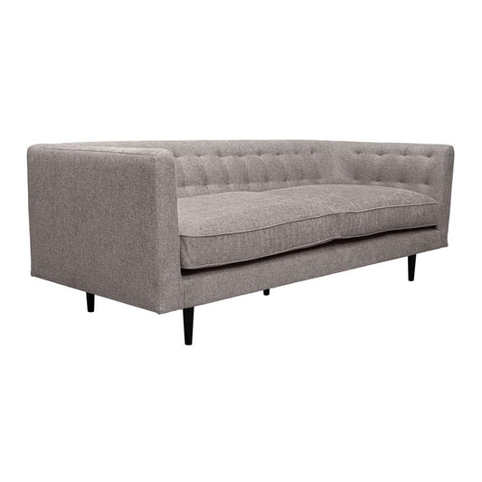 Armen Living - Annabelle 80in Gray Fabric Sofa with Black Wood Legs - LCANSOGRY veiw 2