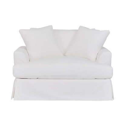 Armen Living - Ciara 53in Upholstered Chair and a Half in Pearl - LCCI1PPL veiw 2