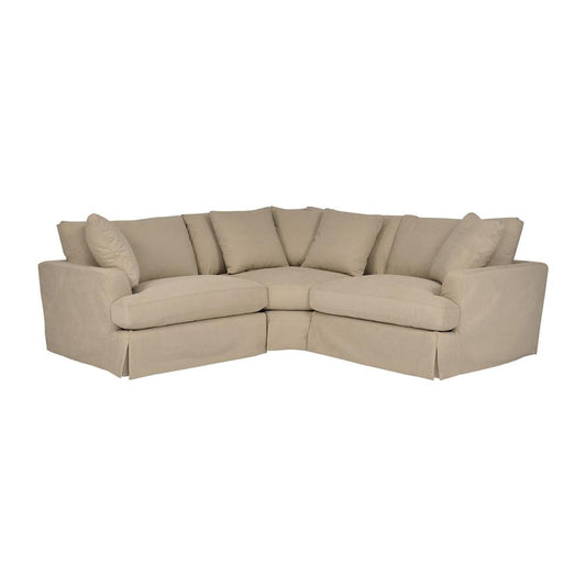 Armen Living - Ciara Upholstered 3 Piece Sectional Sofa in Sahara Brown - LCCISEPSA veiw 1