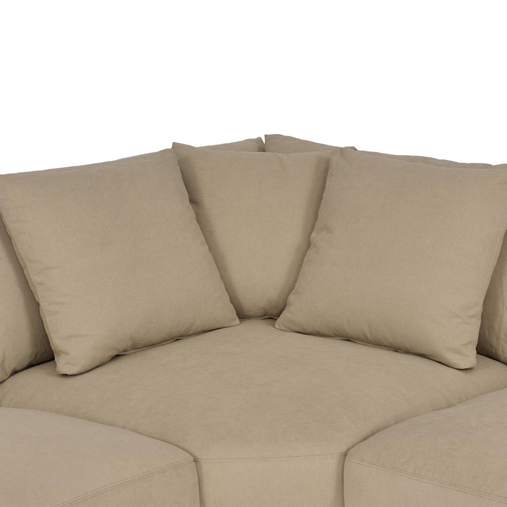 Armen Living - Ciara Upholstered 3 Piece Sectional Sofa in Sahara Brown - LCCISEPSA veiw 3