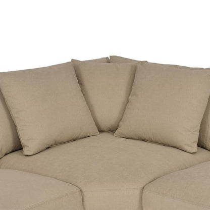 Armen Living - Ciara Upholstered 3 Piece Sectional Sofa in Sahara Brown - LCCISEPSA veiw 3